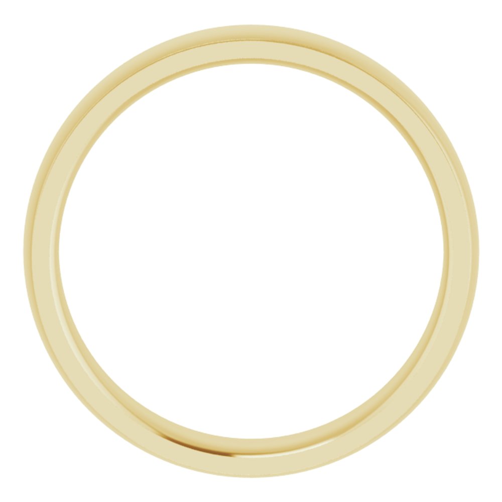 14K Yellow 5 mm Stepped-Edge Comfort-Fit Half Round Band Size 10