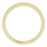 14K Yellow 5 mm Stepped-Edge Comfort-Fit Half Round Band Size 10