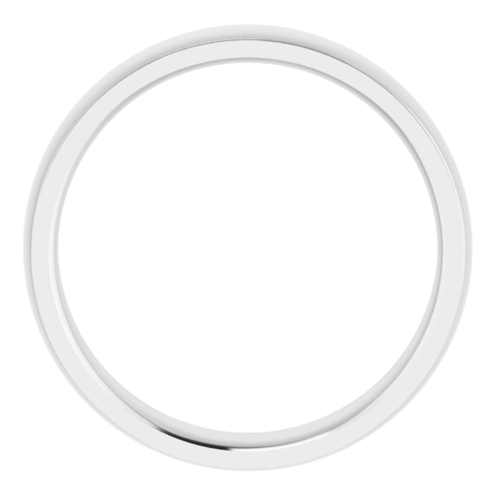 14K White 5 mm Comfort Fit Edge Band