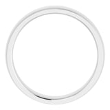 14K White 5 mm Comfort Fit Edge Band