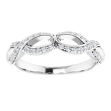 14K White 3/8 CTW Natural Diamond  Anniversary Band