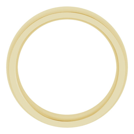 14K Yellow 6 mm Comfort Fit Edge Band