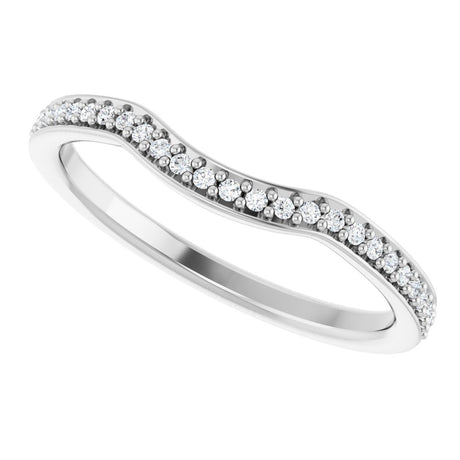 14K White Gold 1/6 CTW Lab-Grown Diamond  Contour Band
