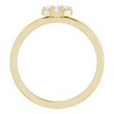 14K Yellow Gold 1/5 CTW Natural Diamond Stackable Cluster Ring