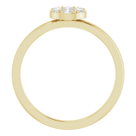 14K Yellow Gold 1/5 CTW Natural Diamond Stackable Cluster Ring