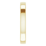 18K Yellow Gold Wheat Pattern Inlay 3 mm Comfort-Fit Half Round Band Size 9