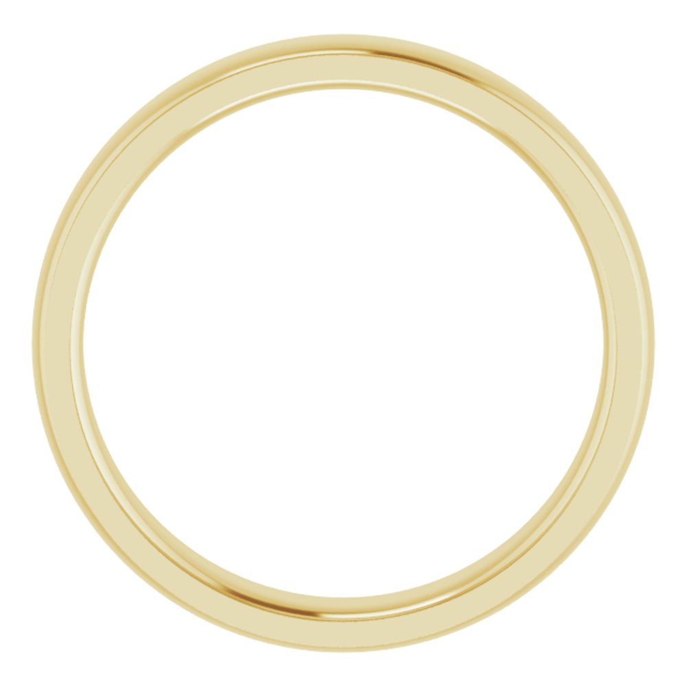 14K Yellow 4 mm Stepped-Edge Comfort-Fit Half Round Band