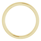 14K Yellow 4 mm Stepped-Edge Comfort-Fit Half Round Band