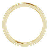 14K Yellow 2.5 mm Stepped-Edge Comfort-Fit Half Round Band