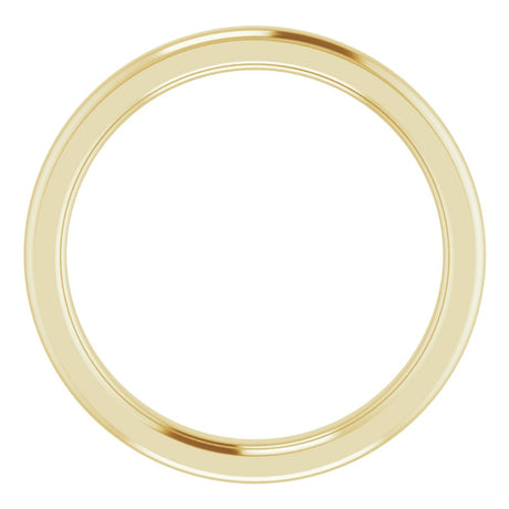 14K Yellow 2.5 mm Stepped-Edge Comfort-Fit Half Round Band