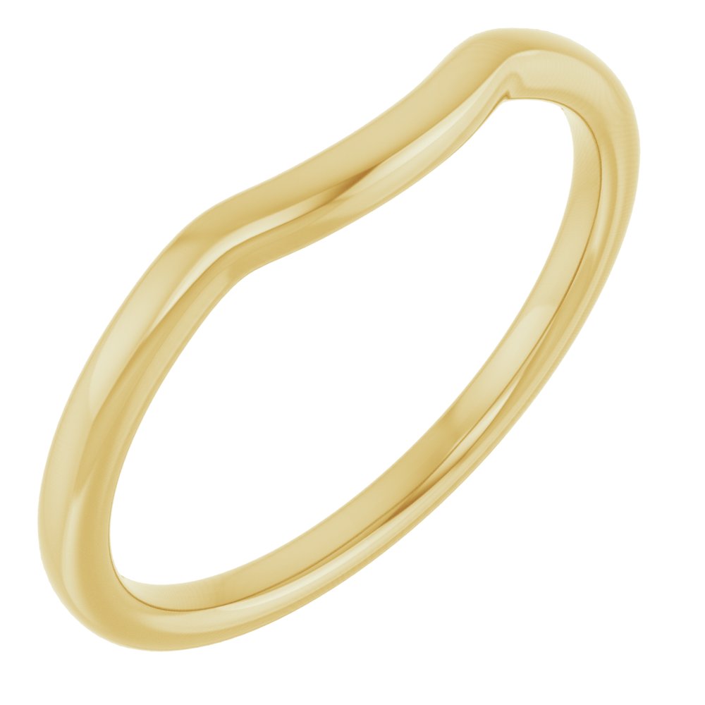 14K Yellow Contour Band 