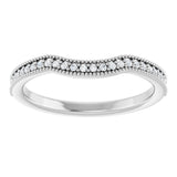 14K White 1/8 CTW Natural Diamond Contour Band