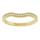14K Yellow 1/8 CTW Natural Diamond Contour Band