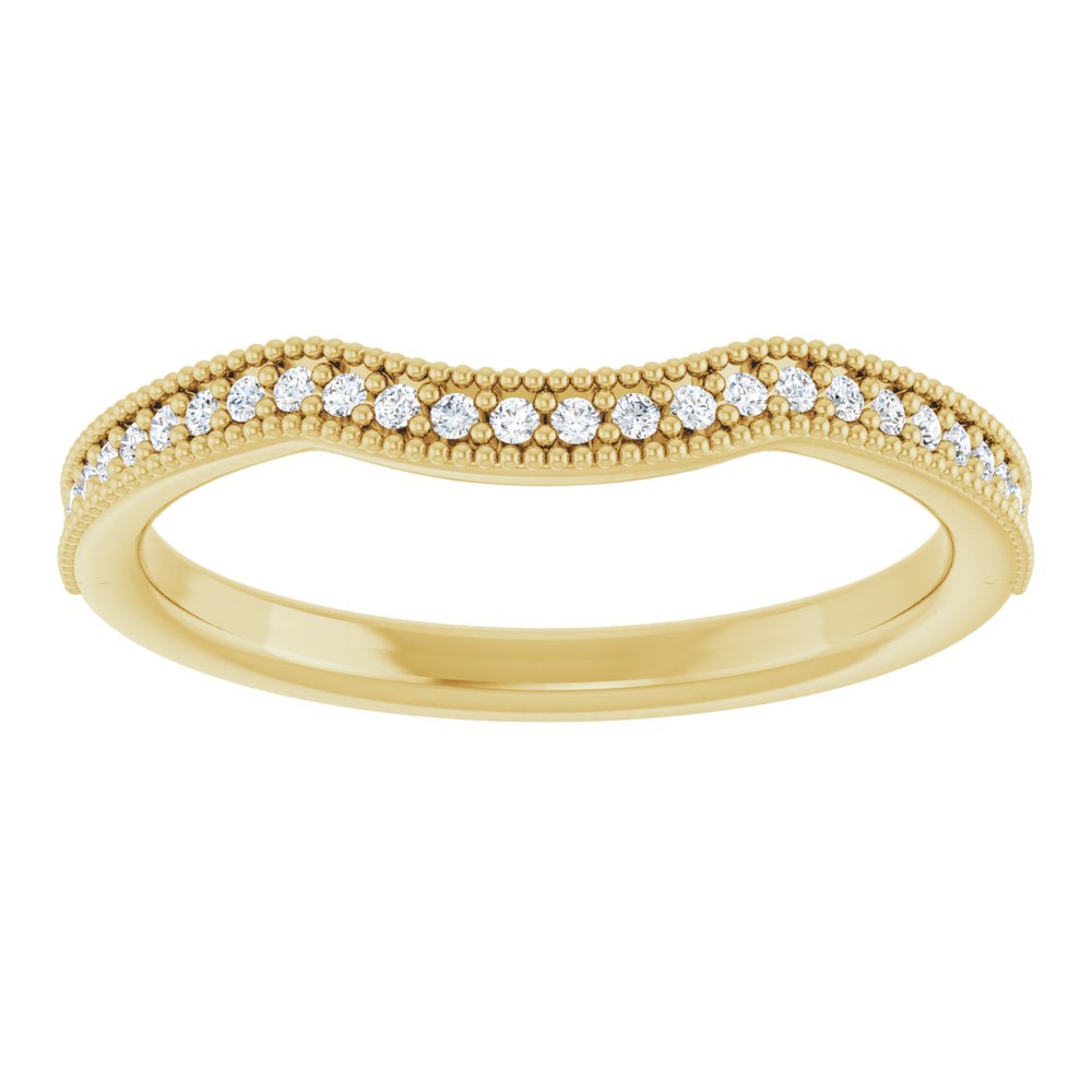 14K Yellow 1/6 CTW Lab-Grown Diamond  Contour Band