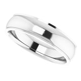 14K White 5 mm Comfort Fit Edge Band