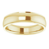 14K Yellow 5 mm Comfort Fit Edge Band