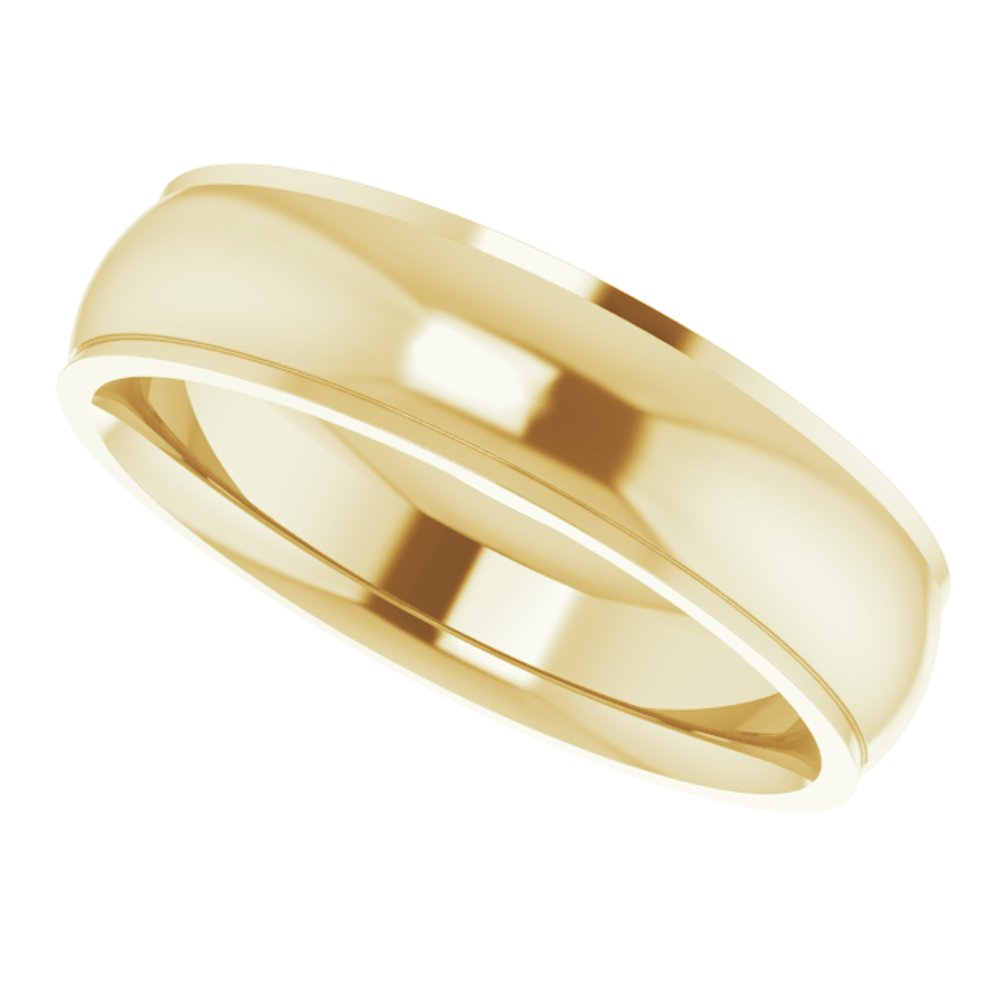 14K Yellow 5 mm Comfort Fit Edge Band