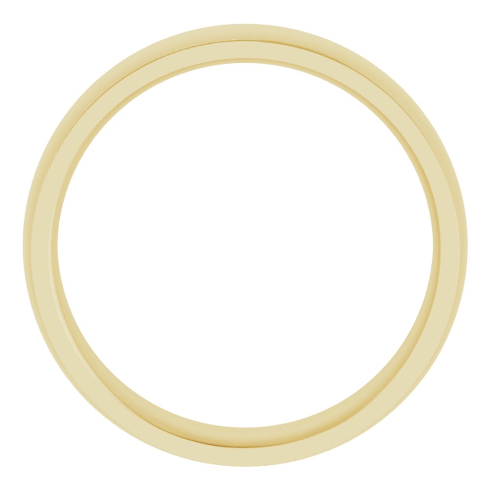 14K Yellow 6 mm Stepped-Edge Comfort-Fit Half Round Band Size 10