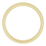 14K Yellow 6 mm Stepped-Edge Comfort-Fit Half Round Band Size 10