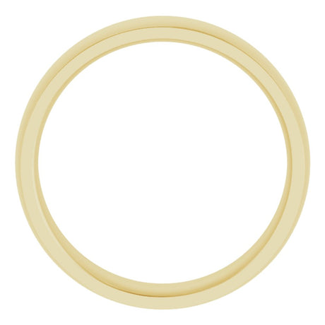 14K Yellow 6 mm Stepped-Edge Comfort-Fit Half Round Band Size 10