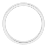 10K White 6 mm Stepped-Edge Comfort-Fit Half Round Band Size 10