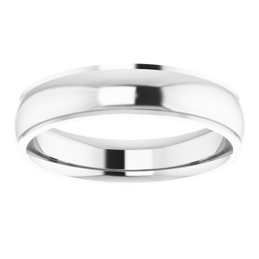 14K White 5 mm Comfort Fit Edge Band