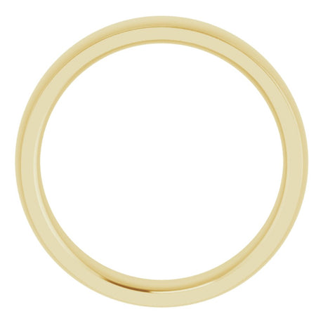 14K Yellow 5 mm Stepped-Edge Comfort-Fit Half Round Band