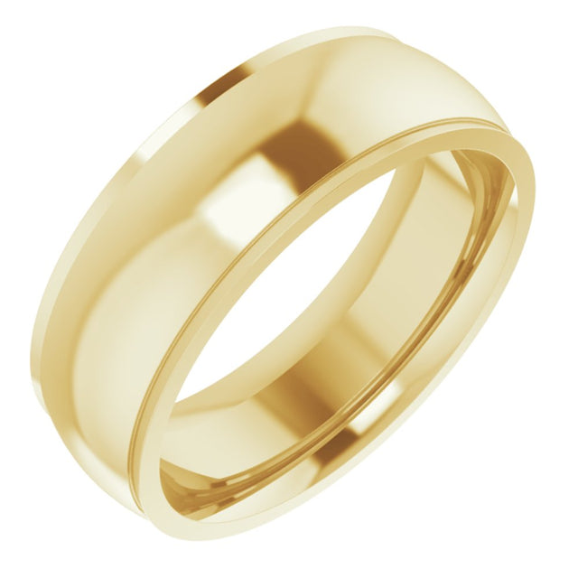 14K Yellow 6 mm Comfort Fit Edge Band Size 5