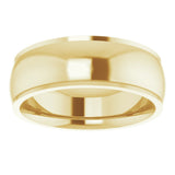 14K Yellow 6 mm Comfort Fit Edge Band