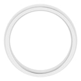 14K White 6 mm Comfort Fit Edge Band