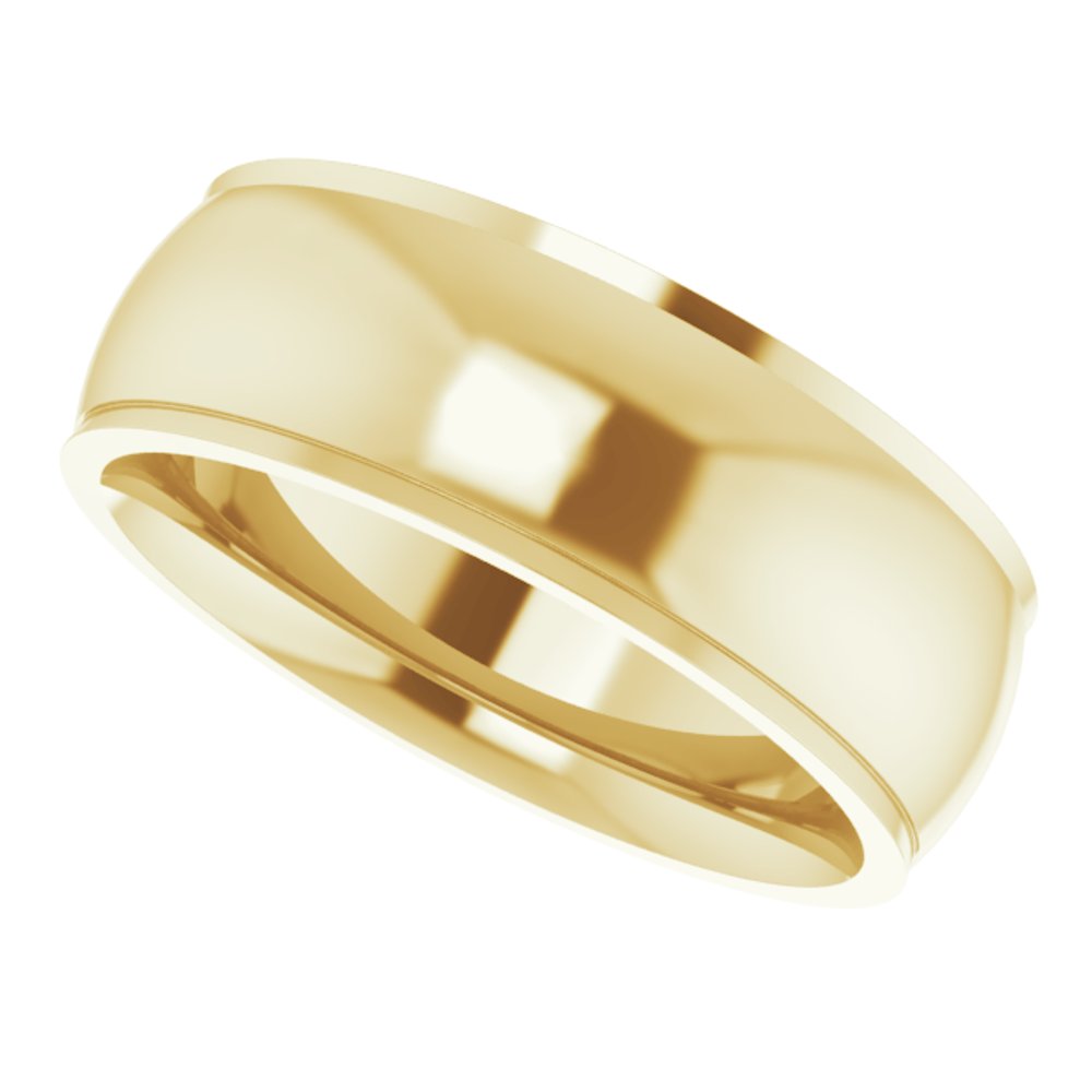 14K Yellow 6 mm Comfort Fit Edge Band