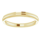 14K Yellow 2.5 mm Stepped-Edge Comfort-Fit Half Round Band