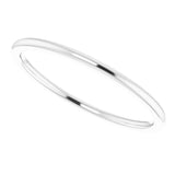 14K White 1 mm Half Round Comfort Fit Band