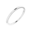 18K White 1.5 mm Half Round Comfort Fit Band Size 7