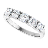 14K White 9/10 CTW Natural Diamond Anniversary Band