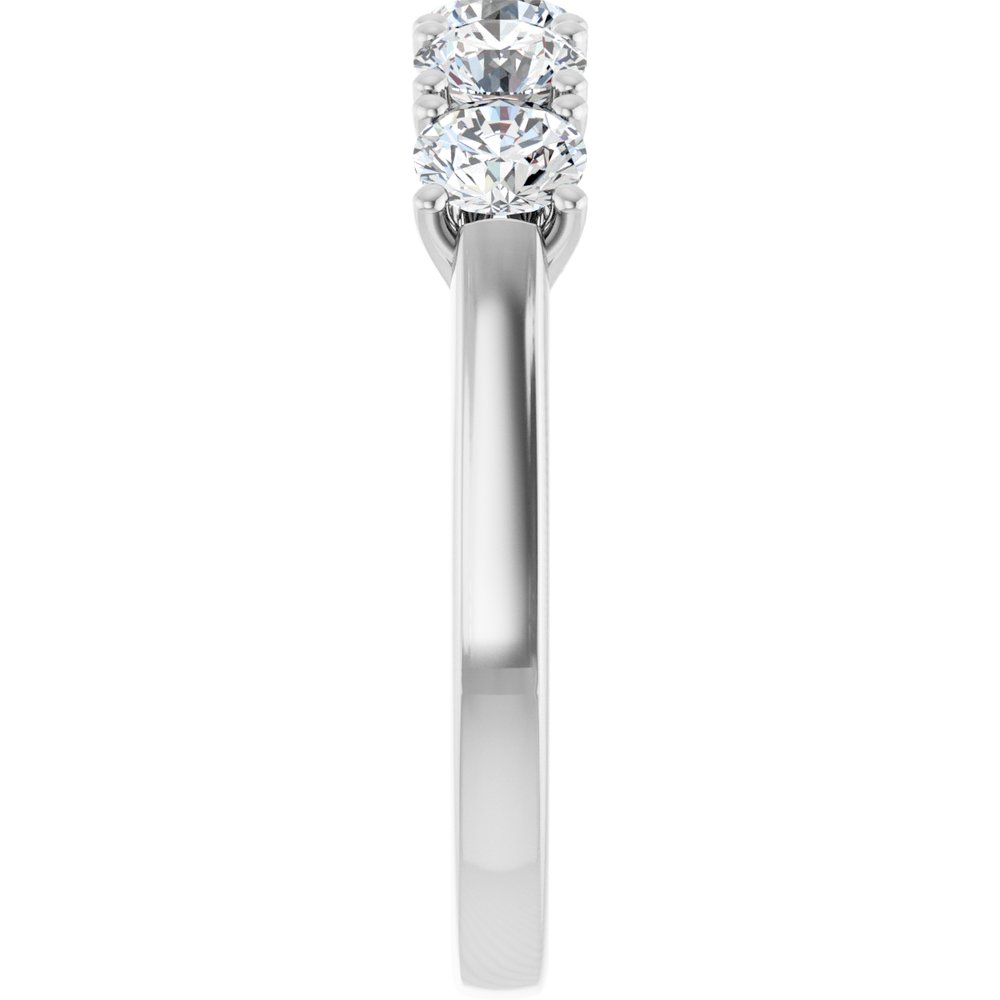 14K White 1 1/6 CTW Natural Diamond Anniversary Band