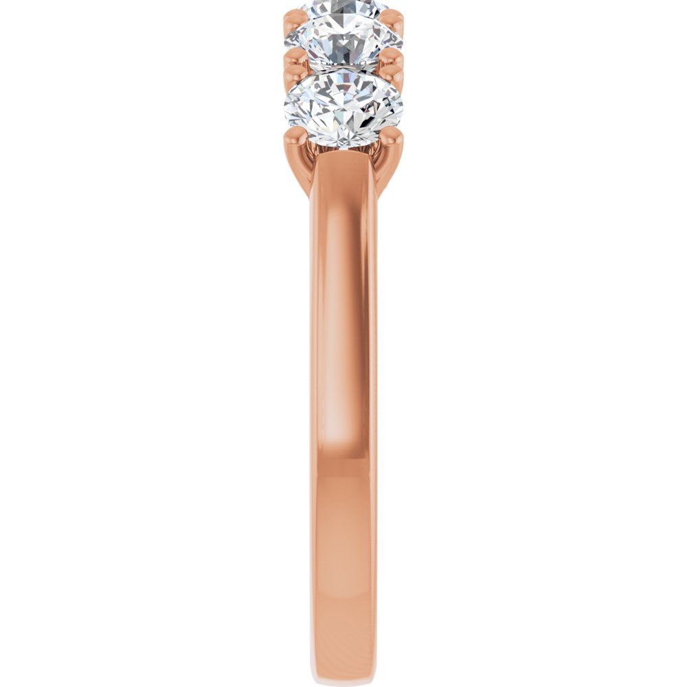 14K Rose 1 1/6 CTW Natural Diamond Anniversary Band