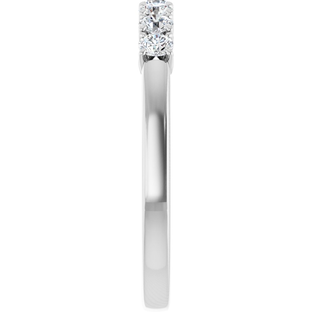 14K White 3/8 CTW Natural Diamond Anniversary Band