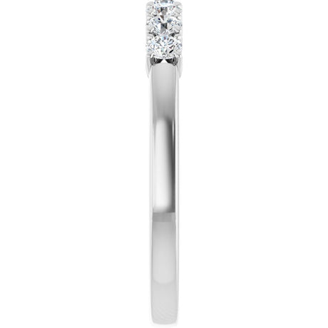 14K White 3/8 CTW Natural Diamond Anniversary Band