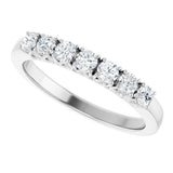 14K White 3/8 CTW Natural Diamond Anniversary Band