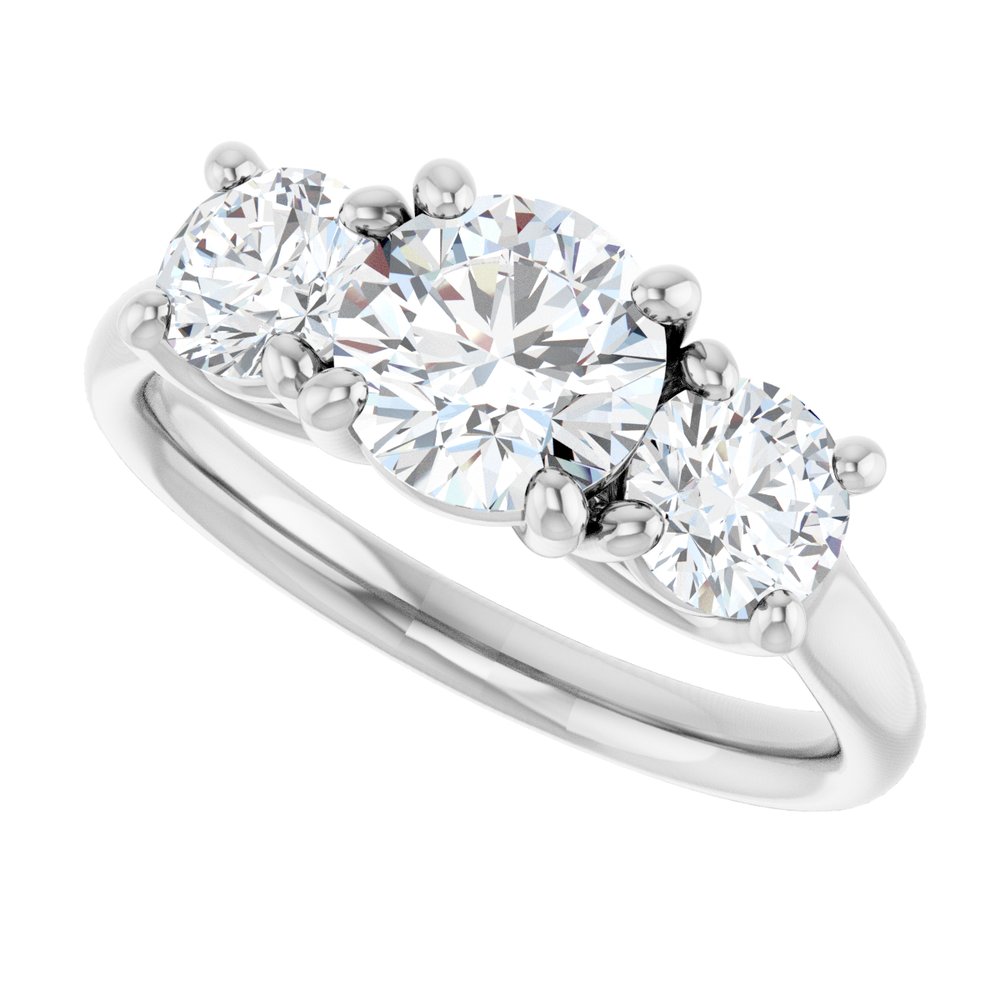 14K White Gold 1 3/4 CTW Lab-Grown Diamond Engagement Ring