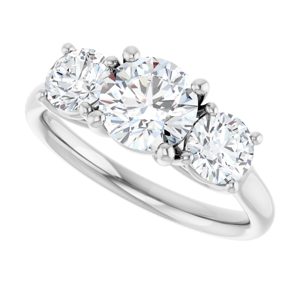 14K White Gold 1 3/4 CTW Lab-Grown Diamond Engagement Ring