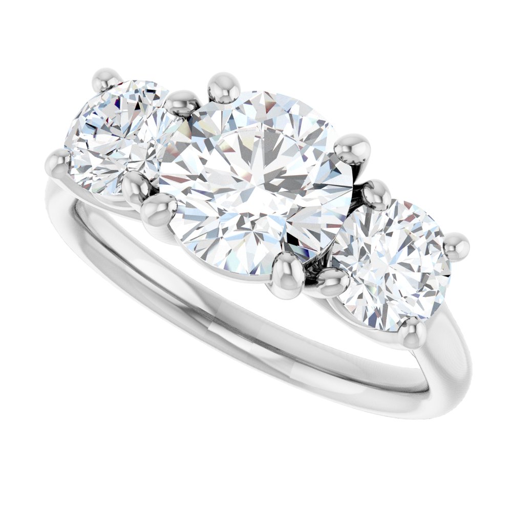 14K White Gold 2 1/2 CTW Lab-Grown Diamond Engagement Ring