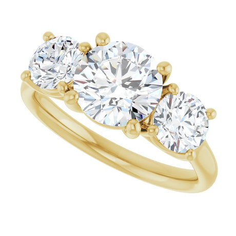 14K Yellow Gold 2 1/2 CTW Lab-Grown Diamond Engagement Ring