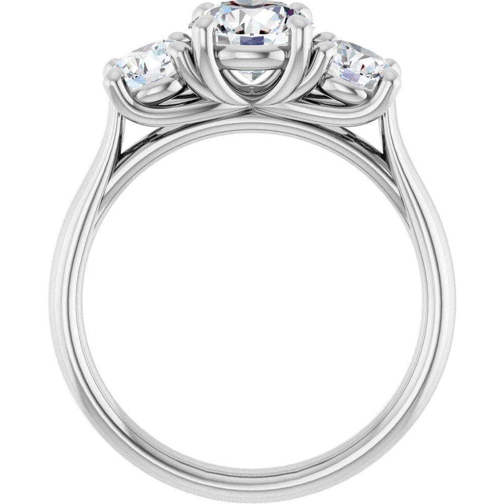 14K White Gold 1 3/4 CTW Lab-Grown Diamond Engagement Ring