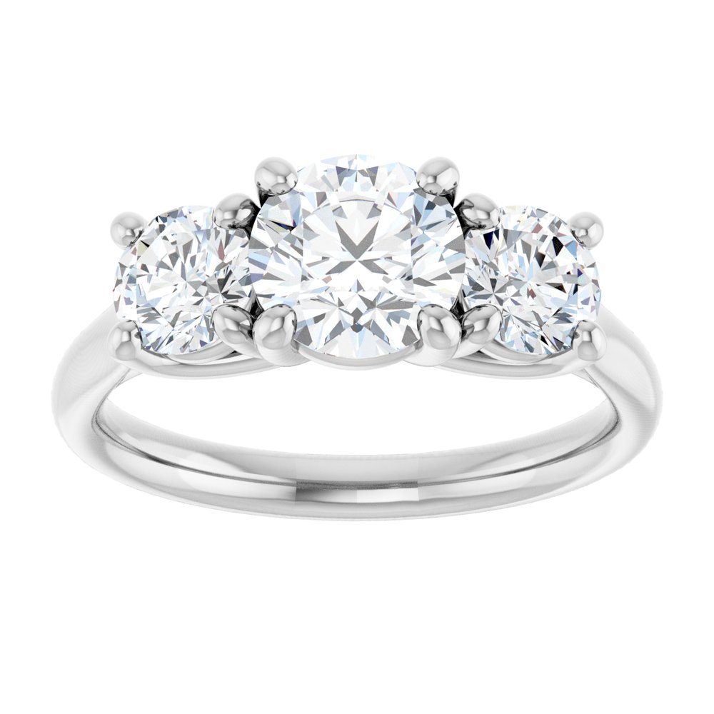 14K White Gold 1 3/4 CTW Lab-Grown Diamond Engagement Ring