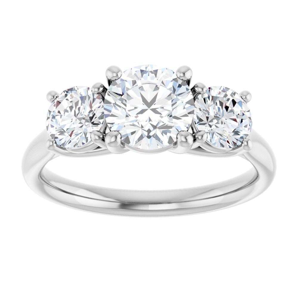14K White Gold 1 3/4 CTW Lab-Grown Diamond Engagement Ring