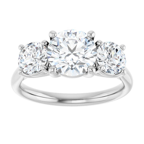 14K White Gold 2 1/2 CTW Lab-Grown Diamond Engagement Ring