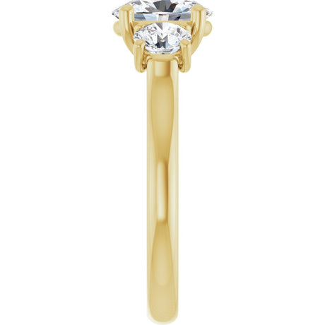 14K Yellow Gold 1 3/4 CTW Lab-Grown Diamond Engagement Ring