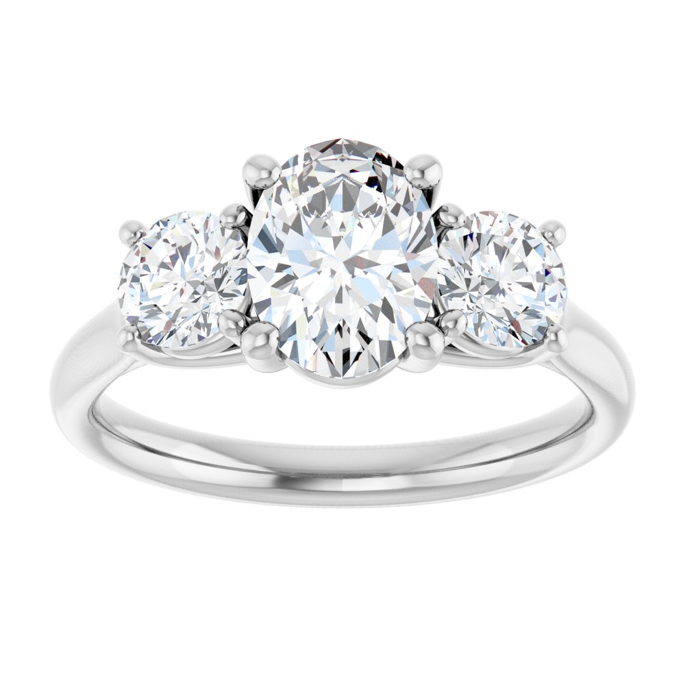 14K White Gold 1 3/4 CTW Lab-Grown Diamond Engagement Ring